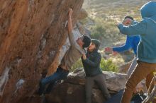 Bouldering in Hueco Tanks on 12/15/2019 with Blue Lizard Climbing and Yoga

Filename: SRM_20191215_1709020.jpg
Aperture: f/4.0
Shutter Speed: 1/250
Body: Canon EOS-1D Mark II
Lens: Canon EF 50mm f/1.8 II