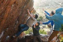 Bouldering in Hueco Tanks on 12/15/2019 with Blue Lizard Climbing and Yoga

Filename: SRM_20191215_1709100.jpg
Aperture: f/4.0
Shutter Speed: 1/250
Body: Canon EOS-1D Mark II
Lens: Canon EF 50mm f/1.8 II