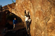 Bouldering in Hueco Tanks on 12/15/2019 with Blue Lizard Climbing and Yoga

Filename: SRM_20191215_1737490.jpg
Aperture: f/7.1
Shutter Speed: 1/250
Body: Canon EOS-1D Mark II
Lens: Canon EF 16-35mm f/2.8 L