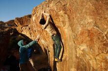Bouldering in Hueco Tanks on 12/15/2019 with Blue Lizard Climbing and Yoga

Filename: SRM_20191215_1740050.jpg
Aperture: f/7.1
Shutter Speed: 1/250
Body: Canon EOS-1D Mark II
Lens: Canon EF 16-35mm f/2.8 L