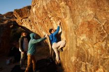 Bouldering in Hueco Tanks on 12/15/2019 with Blue Lizard Climbing and Yoga

Filename: SRM_20191215_1743330.jpg
Aperture: f/6.3
Shutter Speed: 1/250
Body: Canon EOS-1D Mark II
Lens: Canon EF 16-35mm f/2.8 L