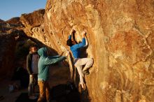 Bouldering in Hueco Tanks on 12/15/2019 with Blue Lizard Climbing and Yoga

Filename: SRM_20191215_1743350.jpg
Aperture: f/6.3
Shutter Speed: 1/250
Body: Canon EOS-1D Mark II
Lens: Canon EF 16-35mm f/2.8 L