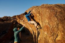 Bouldering in Hueco Tanks on 12/15/2019 with Blue Lizard Climbing and Yoga

Filename: SRM_20191215_1743540.jpg
Aperture: f/6.3
Shutter Speed: 1/250
Body: Canon EOS-1D Mark II
Lens: Canon EF 16-35mm f/2.8 L