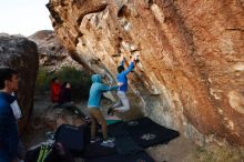 Bouldering in Hueco Tanks on 12/15/2019 with Blue Lizard Climbing and Yoga

Filename: SRM_20191215_1755250.jpg
Aperture: f/4.5
Shutter Speed: 1/250
Body: Canon EOS-1D Mark II
Lens: Canon EF 16-35mm f/2.8 L