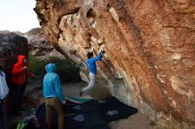 Bouldering in Hueco Tanks on 12/15/2019 with Blue Lizard Climbing and Yoga

Filename: SRM_20191215_1758321.jpg
Aperture: f/4.0
Shutter Speed: 1/250
Body: Canon EOS-1D Mark II
Lens: Canon EF 16-35mm f/2.8 L