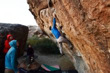 Bouldering in Hueco Tanks on 12/15/2019 with Blue Lizard Climbing and Yoga

Filename: SRM_20191215_1758470.jpg
Aperture: f/4.0
Shutter Speed: 1/250
Body: Canon EOS-1D Mark II
Lens: Canon EF 16-35mm f/2.8 L