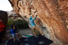 Bouldering in Hueco Tanks on 12/15/2019 with Blue Lizard Climbing and Yoga

Filename: SRM_20191215_1759390.jpg
Aperture: f/3.5
Shutter Speed: 1/250
Body: Canon EOS-1D Mark II
Lens: Canon EF 16-35mm f/2.8 L