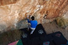 Bouldering in Hueco Tanks on 12/15/2019 with Blue Lizard Climbing and Yoga

Filename: SRM_20191215_1800510.jpg
Aperture: f/4.0
Shutter Speed: 1/250
Body: Canon EOS-1D Mark II
Lens: Canon EF 16-35mm f/2.8 L