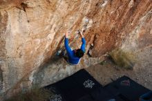 Bouldering in Hueco Tanks on 12/15/2019 with Blue Lizard Climbing and Yoga

Filename: SRM_20191215_1801030.jpg
Aperture: f/4.0
Shutter Speed: 1/250
Body: Canon EOS-1D Mark II
Lens: Canon EF 16-35mm f/2.8 L