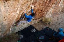 Bouldering in Hueco Tanks on 12/15/2019 with Blue Lizard Climbing and Yoga

Filename: SRM_20191215_1801090.jpg
Aperture: f/4.0
Shutter Speed: 1/250
Body: Canon EOS-1D Mark II
Lens: Canon EF 16-35mm f/2.8 L