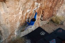 Bouldering in Hueco Tanks on 12/15/2019 with Blue Lizard Climbing and Yoga

Filename: SRM_20191215_1802570.jpg
Aperture: f/3.5
Shutter Speed: 1/250
Body: Canon EOS-1D Mark II
Lens: Canon EF 16-35mm f/2.8 L