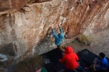 Bouldering in Hueco Tanks on 12/15/2019 with Blue Lizard Climbing and Yoga

Filename: SRM_20191215_1806140.jpg
Aperture: f/4.0
Shutter Speed: 1/250
Body: Canon EOS-1D Mark II
Lens: Canon EF 16-35mm f/2.8 L