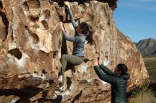 Bouldering in Hueco Tanks on 12/16/2019 with Blue Lizard Climbing and Yoga

Filename: SRM_20191216_1001400.jpg
Aperture: f/6.3
Shutter Speed: 1/250
Body: Canon EOS-1D Mark II
Lens: Canon EF 50mm f/1.8 II