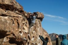 Bouldering in Hueco Tanks on 12/16/2019 with Blue Lizard Climbing and Yoga

Filename: SRM_20191216_1001490.jpg
Aperture: f/6.3
Shutter Speed: 1/320
Body: Canon EOS-1D Mark II
Lens: Canon EF 50mm f/1.8 II