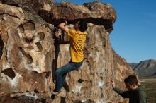 Bouldering in Hueco Tanks on 12/16/2019 with Blue Lizard Climbing and Yoga

Filename: SRM_20191216_1004210.jpg
Aperture: f/6.3
Shutter Speed: 1/320
Body: Canon EOS-1D Mark II
Lens: Canon EF 50mm f/1.8 II