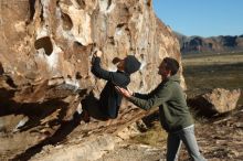 Bouldering in Hueco Tanks on 12/16/2019 with Blue Lizard Climbing and Yoga

Filename: SRM_20191216_1005390.jpg
Aperture: f/4.0
Shutter Speed: 1/800
Body: Canon EOS-1D Mark II
Lens: Canon EF 50mm f/1.8 II