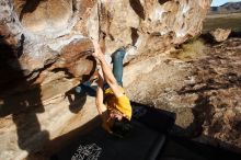 Bouldering in Hueco Tanks on 12/16/2019 with Blue Lizard Climbing and Yoga

Filename: SRM_20191216_1011060.jpg
Aperture: f/8.0
Shutter Speed: 1/320
Body: Canon EOS-1D Mark II
Lens: Canon EF 16-35mm f/2.8 L