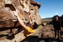 Bouldering in Hueco Tanks on 12/16/2019 with Blue Lizard Climbing and Yoga

Filename: SRM_20191216_1011350.jpg
Aperture: f/8.0
Shutter Speed: 1/400
Body: Canon EOS-1D Mark II
Lens: Canon EF 16-35mm f/2.8 L