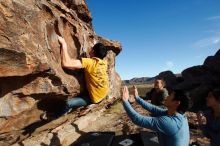 Bouldering in Hueco Tanks on 12/16/2019 with Blue Lizard Climbing and Yoga

Filename: SRM_20191216_1012040.jpg
Aperture: f/8.0
Shutter Speed: 1/500
Body: Canon EOS-1D Mark II
Lens: Canon EF 16-35mm f/2.8 L