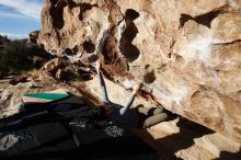 Bouldering in Hueco Tanks on 12/16/2019 with Blue Lizard Climbing and Yoga

Filename: SRM_20191216_1016500.jpg
Aperture: f/8.0
Shutter Speed: 1/640
Body: Canon EOS-1D Mark II
Lens: Canon EF 16-35mm f/2.8 L