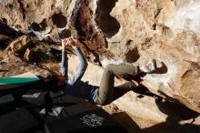 Bouldering in Hueco Tanks on 12/16/2019 with Blue Lizard Climbing and Yoga

Filename: SRM_20191216_1016530.jpg
Aperture: f/8.0
Shutter Speed: 1/640
Body: Canon EOS-1D Mark II
Lens: Canon EF 16-35mm f/2.8 L