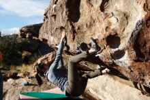 Bouldering in Hueco Tanks on 12/16/2019 with Blue Lizard Climbing and Yoga

Filename: SRM_20191216_1017270.jpg
Aperture: f/8.0
Shutter Speed: 1/500
Body: Canon EOS-1D Mark II
Lens: Canon EF 16-35mm f/2.8 L