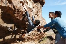 Bouldering in Hueco Tanks on 12/16/2019 with Blue Lizard Climbing and Yoga

Filename: SRM_20191216_1022420.jpg
Aperture: f/8.0
Shutter Speed: 1/250
Body: Canon EOS-1D Mark II
Lens: Canon EF 16-35mm f/2.8 L