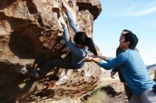 Bouldering in Hueco Tanks on 12/16/2019 with Blue Lizard Climbing and Yoga

Filename: SRM_20191216_1022510.jpg
Aperture: f/8.0
Shutter Speed: 1/200
Body: Canon EOS-1D Mark II
Lens: Canon EF 16-35mm f/2.8 L