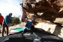 Bouldering in Hueco Tanks on 12/16/2019 with Blue Lizard Climbing and Yoga

Filename: SRM_20191216_1031020.jpg
Aperture: f/8.0
Shutter Speed: 1/250
Body: Canon EOS-1D Mark II
Lens: Canon EF 16-35mm f/2.8 L