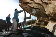 Bouldering in Hueco Tanks on 12/16/2019 with Blue Lizard Climbing and Yoga

Filename: SRM_20191216_1034000.jpg
Aperture: f/8.0
Shutter Speed: 1/250
Body: Canon EOS-1D Mark II
Lens: Canon EF 16-35mm f/2.8 L