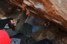 Bouldering in Hueco Tanks on 12/16/2019 with Blue Lizard Climbing and Yoga

Filename: SRM_20191216_1136550.jpg
Aperture: f/2.8
Shutter Speed: 1/200
Body: Canon EOS-1D Mark II
Lens: Canon EF 50mm f/1.8 II