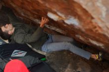 Bouldering in Hueco Tanks on 12/16/2019 with Blue Lizard Climbing and Yoga

Filename: SRM_20191216_1136570.jpg
Aperture: f/2.8
Shutter Speed: 1/200
Body: Canon EOS-1D Mark II
Lens: Canon EF 50mm f/1.8 II