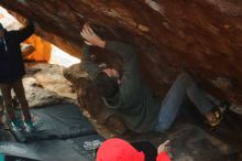 Bouldering in Hueco Tanks on 12/16/2019 with Blue Lizard Climbing and Yoga

Filename: SRM_20191216_1137040.jpg
Aperture: f/3.5
Shutter Speed: 1/200
Body: Canon EOS-1D Mark II
Lens: Canon EF 50mm f/1.8 II
