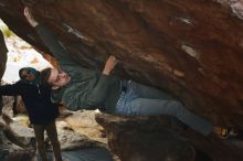 Bouldering in Hueco Tanks on 12/16/2019 with Blue Lizard Climbing and Yoga

Filename: SRM_20191216_1137090.jpg
Aperture: f/4.0
Shutter Speed: 1/200
Body: Canon EOS-1D Mark II
Lens: Canon EF 50mm f/1.8 II