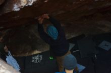 Bouldering in Hueco Tanks on 12/16/2019 with Blue Lizard Climbing and Yoga

Filename: SRM_20191216_1144220.jpg
Aperture: f/4.0
Shutter Speed: 1/250
Body: Canon EOS-1D Mark II
Lens: Canon EF 50mm f/1.8 II