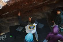 Bouldering in Hueco Tanks on 12/16/2019 with Blue Lizard Climbing and Yoga

Filename: SRM_20191216_1146390.jpg
Aperture: f/3.2
Shutter Speed: 1/250
Body: Canon EOS-1D Mark II
Lens: Canon EF 50mm f/1.8 II