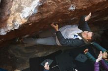 Bouldering in Hueco Tanks on 12/16/2019 with Blue Lizard Climbing and Yoga

Filename: SRM_20191216_1147020.jpg
Aperture: f/3.2
Shutter Speed: 1/250
Body: Canon EOS-1D Mark II
Lens: Canon EF 50mm f/1.8 II