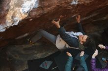 Bouldering in Hueco Tanks on 12/16/2019 with Blue Lizard Climbing and Yoga

Filename: SRM_20191216_1150380.jpg
Aperture: f/3.2
Shutter Speed: 1/250
Body: Canon EOS-1D Mark II
Lens: Canon EF 50mm f/1.8 II