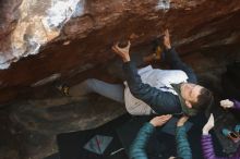 Bouldering in Hueco Tanks on 12/16/2019 with Blue Lizard Climbing and Yoga

Filename: SRM_20191216_1150460.jpg
Aperture: f/3.2
Shutter Speed: 1/250
Body: Canon EOS-1D Mark II
Lens: Canon EF 50mm f/1.8 II