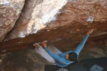 Bouldering in Hueco Tanks on 12/16/2019 with Blue Lizard Climbing and Yoga

Filename: SRM_20191216_1155380.jpg
Aperture: f/3.2
Shutter Speed: 1/250
Body: Canon EOS-1D Mark II
Lens: Canon EF 50mm f/1.8 II