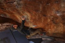 Bouldering in Hueco Tanks on 12/16/2019 with Blue Lizard Climbing and Yoga

Filename: SRM_20191216_1214491.jpg
Aperture: f/2.8
Shutter Speed: 1/250
Body: Canon EOS-1D Mark II
Lens: Canon EF 50mm f/1.8 II