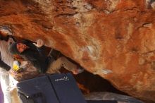 Bouldering in Hueco Tanks on 12/16/2019 with Blue Lizard Climbing and Yoga

Filename: SRM_20191216_1219370.jpg
Aperture: f/2.8
Shutter Speed: 1/250
Body: Canon EOS-1D Mark II
Lens: Canon EF 50mm f/1.8 II