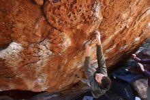 Bouldering in Hueco Tanks on 12/16/2019 with Blue Lizard Climbing and Yoga

Filename: SRM_20191216_1249231.jpg
Aperture: f/4.0
Shutter Speed: 1/250
Body: Canon EOS-1D Mark II
Lens: Canon EF 16-35mm f/2.8 L