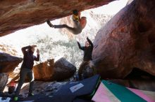 Bouldering in Hueco Tanks on 12/16/2019 with Blue Lizard Climbing and Yoga

Filename: SRM_20191216_1253390.jpg
Aperture: f/4.0
Shutter Speed: 1/250
Body: Canon EOS-1D Mark II
Lens: Canon EF 16-35mm f/2.8 L