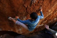 Bouldering in Hueco Tanks on 12/16/2019 with Blue Lizard Climbing and Yoga

Filename: SRM_20191216_1258120.jpg
Aperture: f/4.0
Shutter Speed: 1/250
Body: Canon EOS-1D Mark II
Lens: Canon EF 16-35mm f/2.8 L