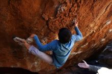 Bouldering in Hueco Tanks on 12/16/2019 with Blue Lizard Climbing and Yoga

Filename: SRM_20191216_1258140.jpg
Aperture: f/4.0
Shutter Speed: 1/250
Body: Canon EOS-1D Mark II
Lens: Canon EF 16-35mm f/2.8 L