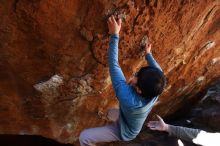 Bouldering in Hueco Tanks on 12/16/2019 with Blue Lizard Climbing and Yoga

Filename: SRM_20191216_1258150.jpg
Aperture: f/4.0
Shutter Speed: 1/250
Body: Canon EOS-1D Mark II
Lens: Canon EF 16-35mm f/2.8 L