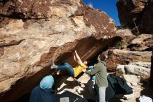 Bouldering in Hueco Tanks on 12/16/2019 with Blue Lizard Climbing and Yoga

Filename: SRM_20191216_1329340.jpg
Aperture: f/9.0
Shutter Speed: 1/250
Body: Canon EOS-1D Mark II
Lens: Canon EF 16-35mm f/2.8 L