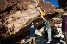 Bouldering in Hueco Tanks on 12/16/2019 with Blue Lizard Climbing and Yoga

Filename: SRM_20191216_1329570.jpg
Aperture: f/9.0
Shutter Speed: 1/250
Body: Canon EOS-1D Mark II
Lens: Canon EF 16-35mm f/2.8 L