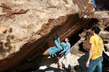 Bouldering in Hueco Tanks on 12/16/2019 with Blue Lizard Climbing and Yoga

Filename: SRM_20191216_1339260.jpg
Aperture: f/9.0
Shutter Speed: 1/250
Body: Canon EOS-1D Mark II
Lens: Canon EF 16-35mm f/2.8 L